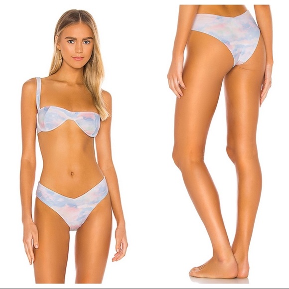 WeWoreWhat Delilah Bikini Swim Bottoms in Sunset Pastel - Picture 5 of 8